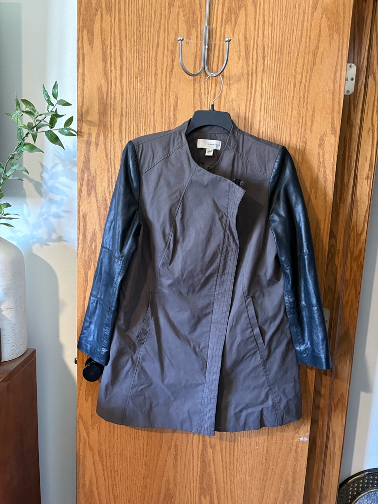 Bagatelle Jacket With Black Leather Sleeves